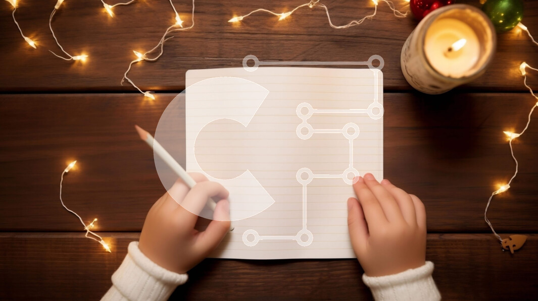 Intra Συλλεκτικό Ξύλινο Παζλ Plywood  4mm - Πρόσωπο που γράφει σε ένα τραπέζι με κεριά και φώτα Σε Ξύλινο Κουτί - Διαστάσεις Puzzle: 10x10 cm – 25 κομμάτια