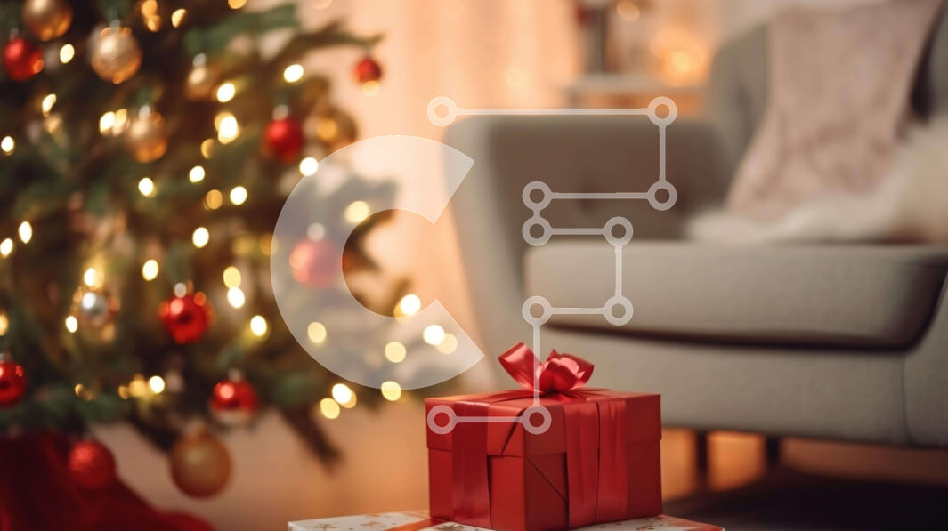 Intra Συλλεκτικό Ξύλινο Παζλ Plywood  4mm - Κόκκινο δώρο σε βιβλία με γιορτινά διακοσμητικά Σε Ξύλινο Κουτί - Διαστάσεις: 10x10 cm – 25 κομμάτια