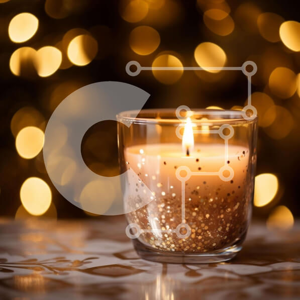 Intra Συλλεκτικό Ξύλινο Παζλ Plywood  4mm - Χρυσό κερί Glitter σε διακοσμητικό τραπέζι Σε Ξύλινο Κουτί - Διαστάσεις Puzzle: 10x10 cm – 25 κομμάτια