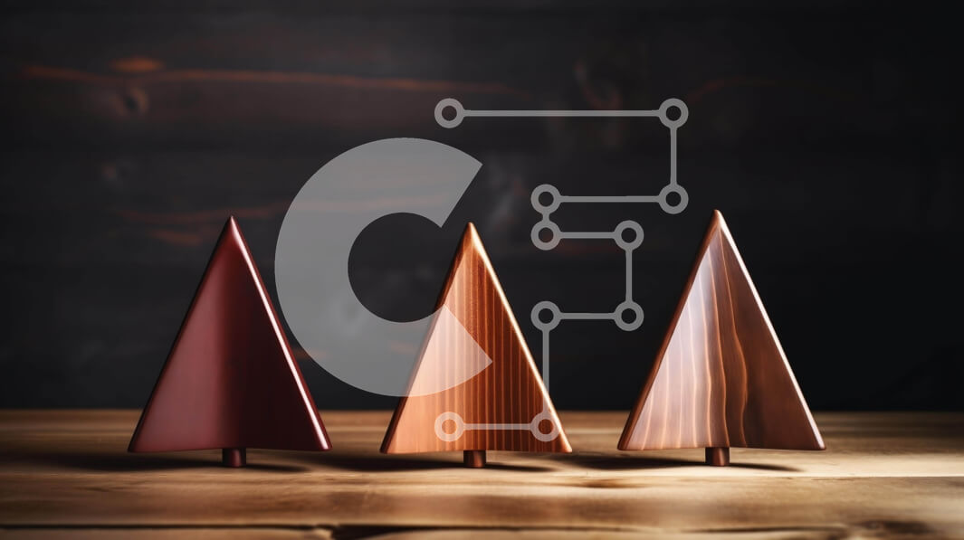 Intra Συλλεκτικό Ξύλινο Παζλ Plywood  4mm - Ξύλινα χριστουγεννιάτικα δέντρα σε ένα ξύλινο τραπέζι Σε Ξύλινο Κουτί - Διαστάσεις: 10x10 cm – 25 κομμάτια