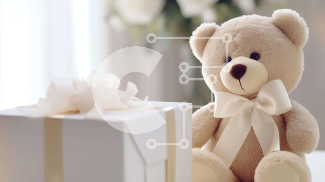 Intra Συλλεκτικό Ξύλινο Παζλ Plywood  4mm - Αρκουδάκι και κουτί δώρου με λουλούδια Σε Ξύλινο Κουτί - Διαστάσεις: 10x10 cm – 25 κομμάτια