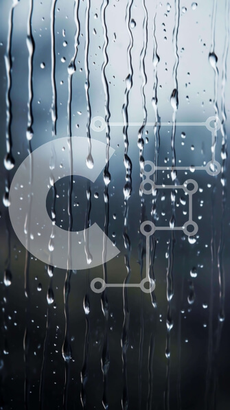 Intra Συλλεκτικό Ξύλινο Παζλ Plywood  4mm - Παράθυρο με σταγόνες βροχής Σε Ξύλινο Κουτί - Διαστάσεις Puzzle: 10x10 cm – 25 κομμάτια