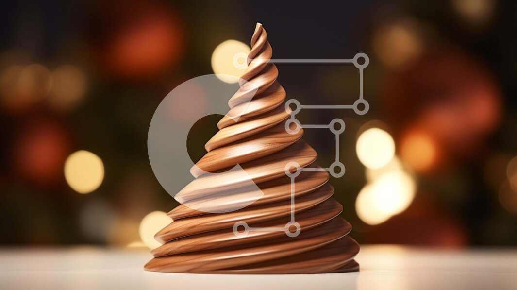 Intra Συλλεκτικό Ξύλινο Παζλ Plywood  4mm - Εορταστικός στολισμός δέντρου με σοκολάτα Σε Ξύλινο Κουτί - Διαστάσεις: 10x10 cm – 25 κομμάτια