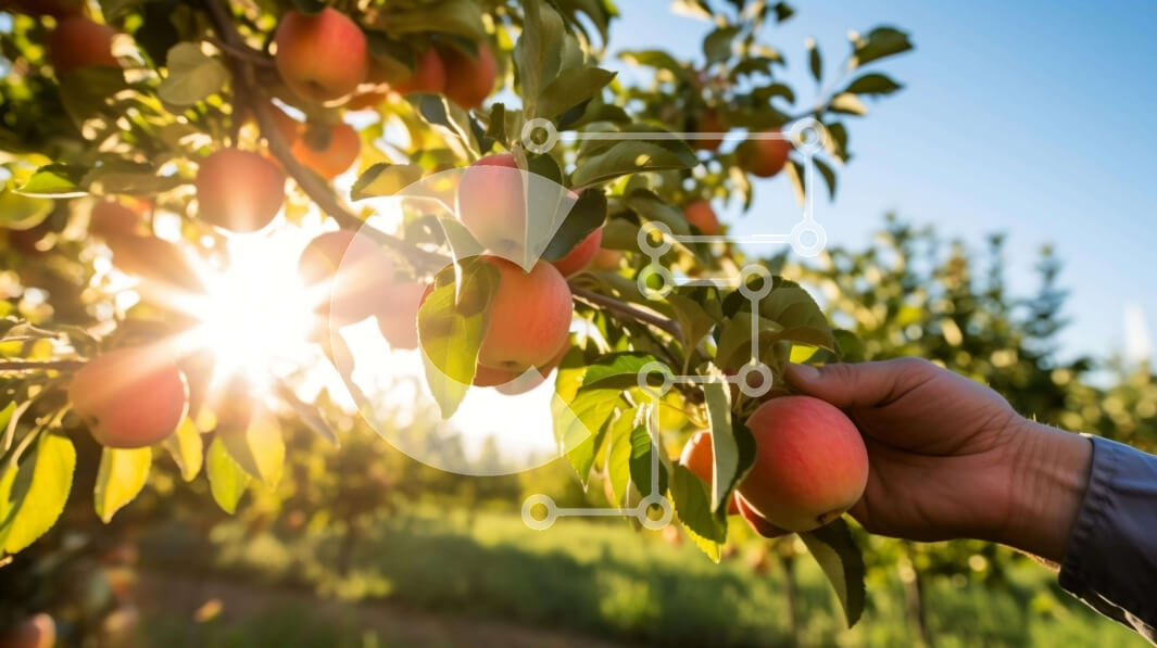 Intra Συλλεκτικό Ξύλινο Παζλ Plywood  4mm - Πρόσωπο που μαζεύει φρέσκα μήλα από μια μηλιά Σε Ξύλινο Κουτί - Διαστάσεις: 10x10 cm – 25 κομμάτια