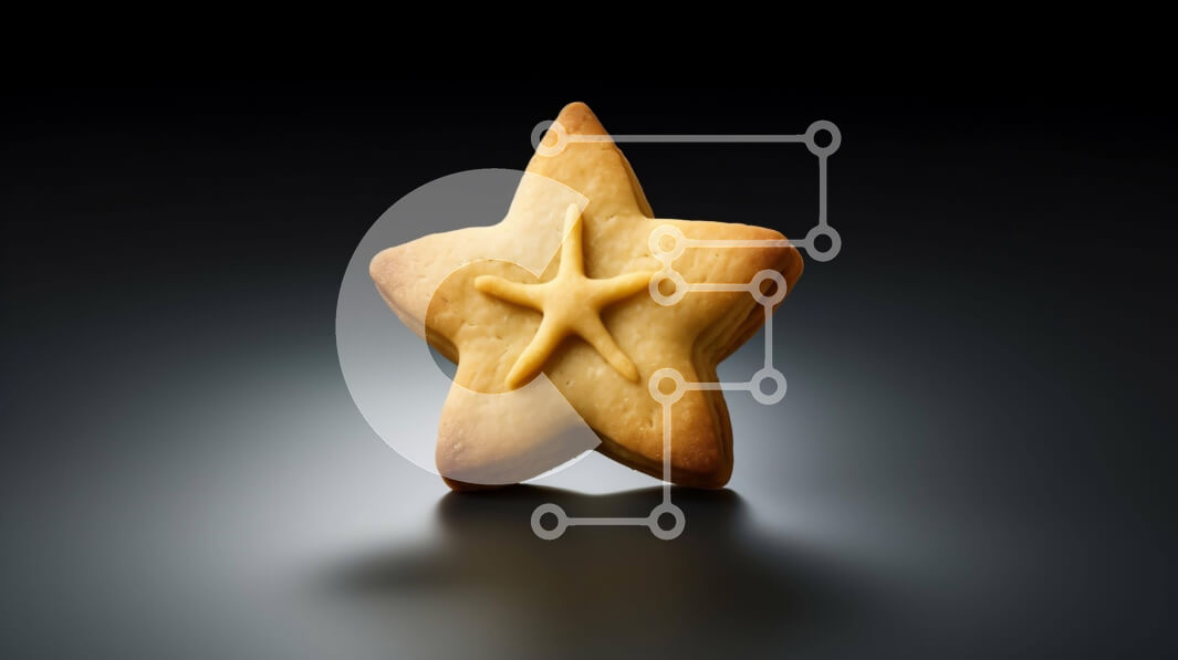 Σετ των 2 Intra Συλλεκτικό Ξύλινο Παζλ Plywood  4mm - Μπισκότο σε σχήμα αστεριού σε σκούρο φόντο Σε Ξύλινο Κουτί - Διαστάσεις: 10x10 cm – 25 κομμάτια