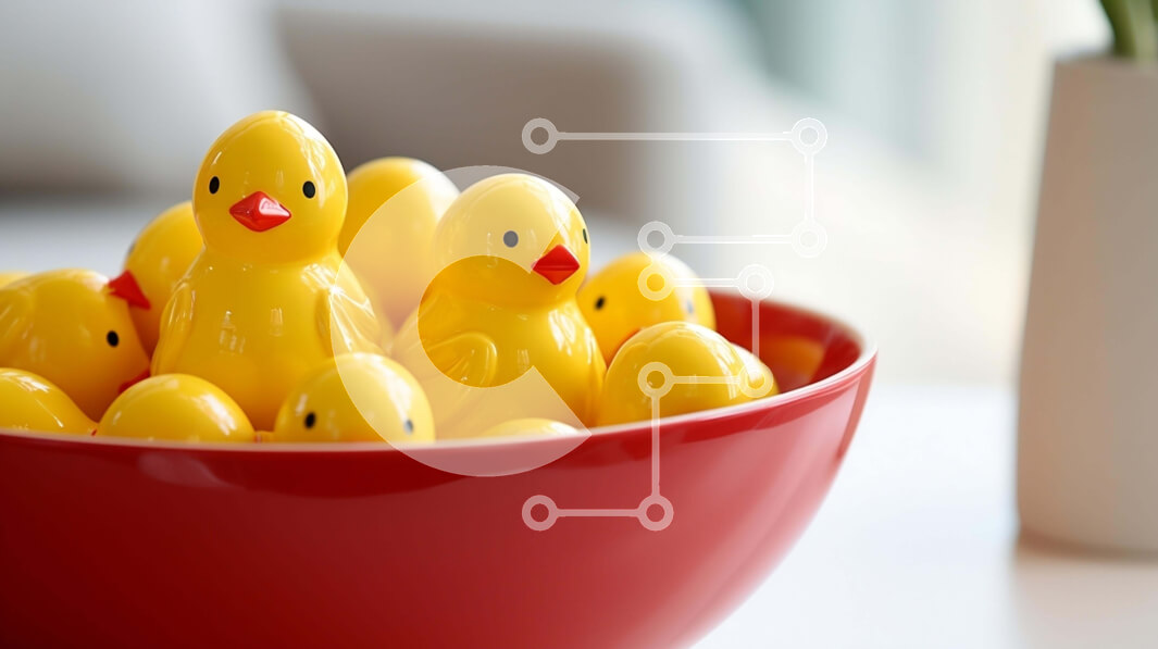 Intra Συλλεκτικό Ξύλινο Παζλ Plywood  4mm - Κόκκινο μπολ με κίτρινα ειδώλια κοτόπουλου Σε Ξύλινο Κουτί - Διαστάσεις: 10x10 cm – 25 κομμάτια