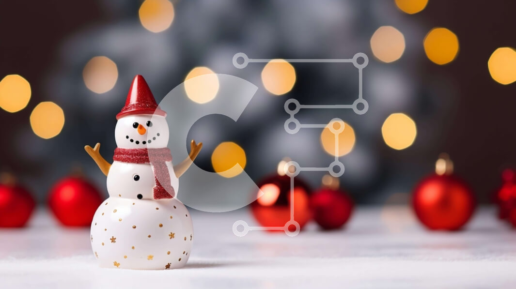 Intra Συλλεκτικό Ξύλινο Παζλ Plywood  4mm - Εορταστικές Χριστουγεννιάτικες διακοσμήσεις με ειδώλιο χιονάνθρωπου Σε Ξύλινο Κουτί - Διαστάσεις: 10x10 cm – 25 κομμάτια