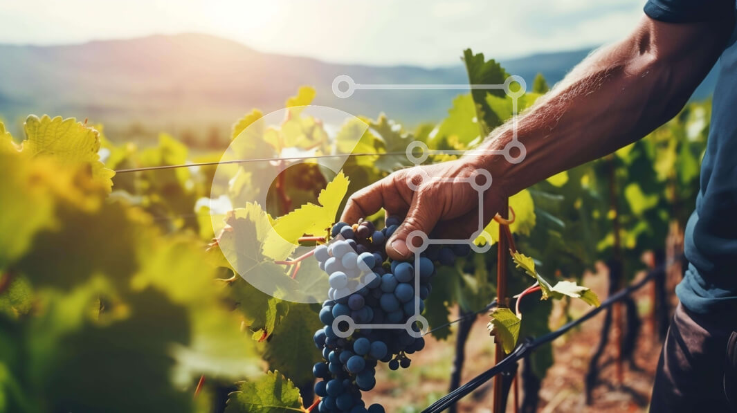 Intra Συλλεκτικό Ξύλινο Παζλ Plywood  4mm - Άνθρωπος που μαζεύει σταφύλια σε έναν αμπελώνα Σε Ξύλινο Κουτί - Διαστάσεις: 10x10 cm – 25 κομμάτια