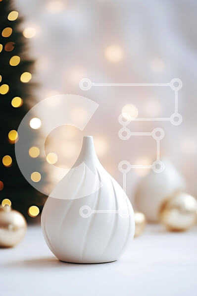 Intra Συλλεκτικό Ξύλινο Παζλ Plywood  4mm - Γιορτινό τραπέζι με χριστουγεννιάτικα στολίδια Σε Ξύλινο Κουτί - Διαστάσεις: 10x10 cm – 25 κομμάτια