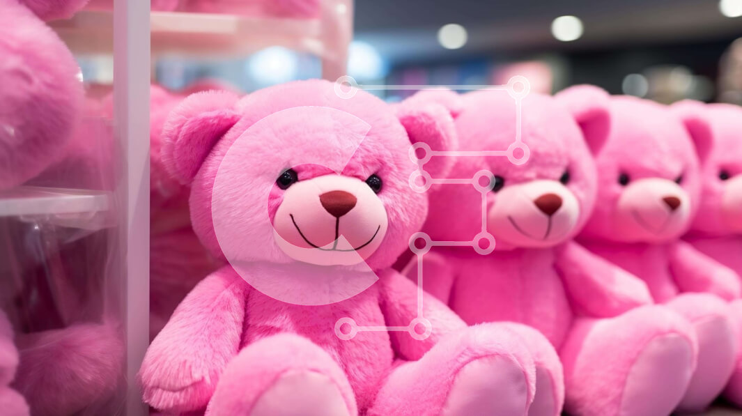 Intra Συλλεκτικό Ξύλινο Παζλ Plywood  4mm - Οθόνη με ροζ αρκουδάκια Σε Ξύλινο Κουτί - Διαστάσεις: 10x10 cm – 25 κομμάτια