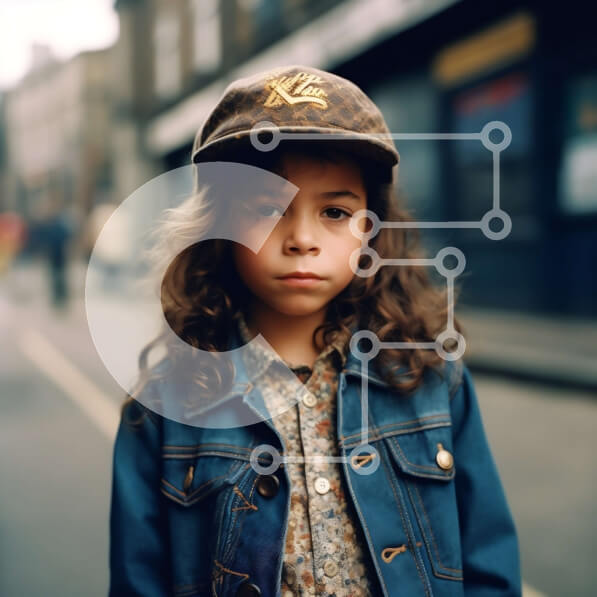 Intra Συλλεκτικό Ξύλινο Παζλ Plywood  4mm - Ειλικρινής εικόνα ενός νεαρού κοριτσιού σε έναν δρόμο της πόλης Σε Ξύλινο Κουτί - Διαστάσεις Puzzle: 10x10 cm – 25 κομμάτια