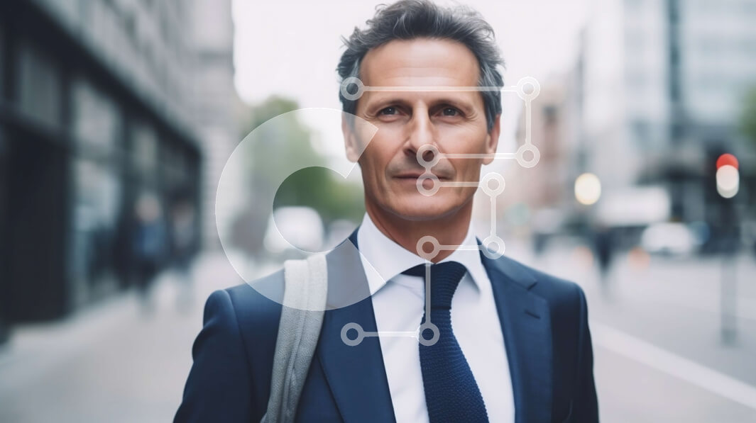 Intra Συλλεκτικό Ξύλινο Παζλ Plywood  4mm - Σοβαρός επιχειρηματίας σε περιβάλλον πόλης Σε Ξύλινο Κουτί - Διαστάσεις Puzzle: 10x10 cm – 25 κομμάτια