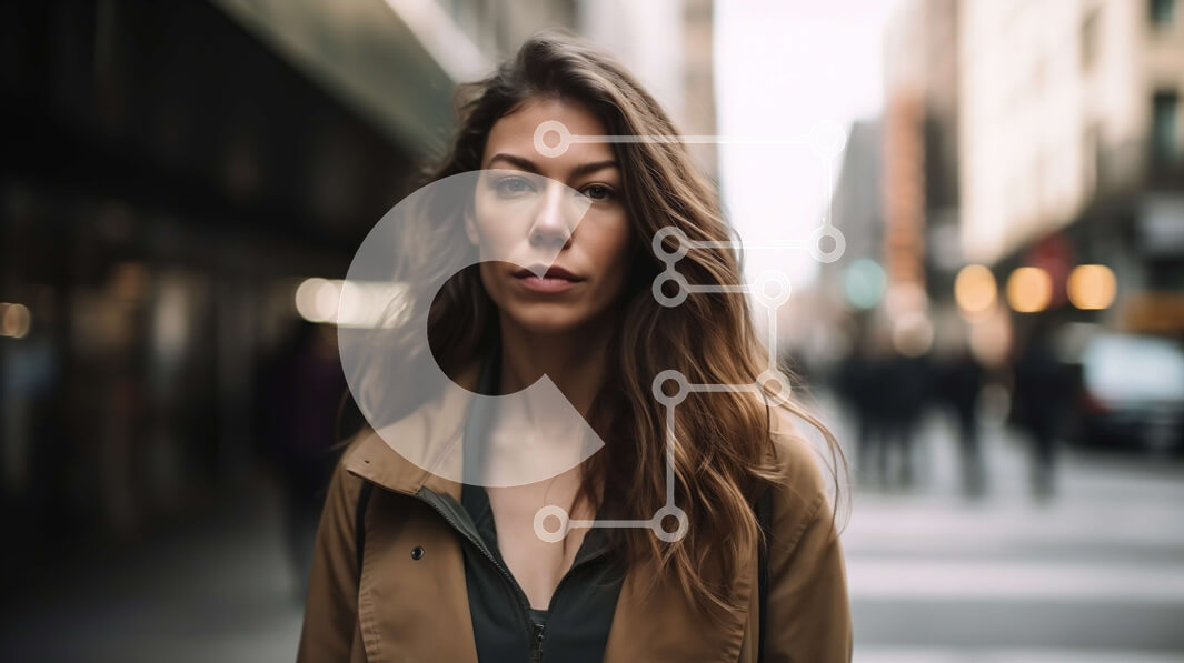 Intra Συλλεκτικό Ξύλινο Παζλ Plywood  4mm - Ουδέτερη γυναίκα με καφέ σακάκι στο City Street Σε Ξύλινο Κουτί - Διαστάσεις Puzzle: 10x10 cm – 25 κομμάτια