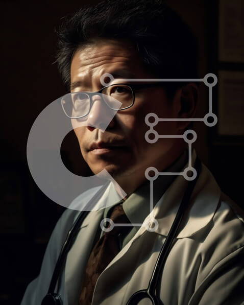 Intra Συλλεκτικό Ξύλινο Παζλ Plywood  4mm - Ειδικός ιατρός σε εργαστηριακό παλτό και στηθοσκόπιο Σε Ξύλινο Κουτί - Διαστάσεις Puzzle: 10x10 cm – 25 κομμάτια