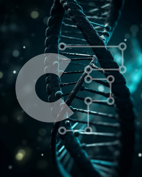 Intra Συλλεκτικό Ξύλινο Παζλ Plywood  4mm - DNA Strand Photography for Science and Biology Concepts Σε Ξύλινο Κουτί - Διαστάσεις Puzzle: 10x10 cm – 25 κομμάτια