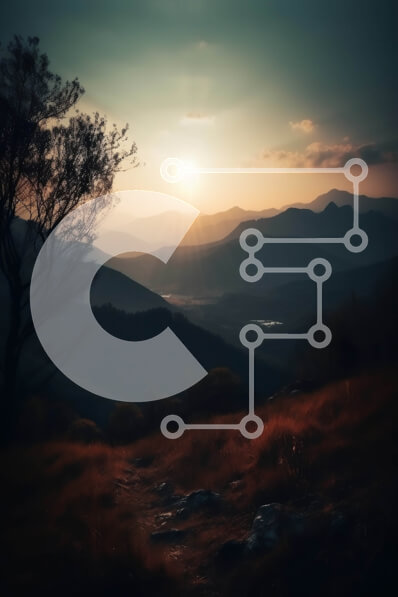 Σετ των 2 Intra Συλλεκτικό Ξύλινο Παζλ Plywood  4mm - Όμορφο ηλιοβασίλεμα πάνω από την οροσειρά με ένα μόνο δέντρο Σε Ξύλινο Κουτί - Διαστάσεις: 10x10 cm – 25 κομμάτια