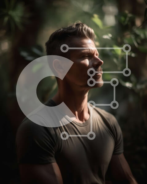 Intra Συλλεκτικό Ξύλινο Παζλ Plywood  4mm - Άτομο που στέκεται στο δάσος Σε Ξύλινο Κουτί - Διαστάσεις: 10x10 cm – 25 κομμάτια