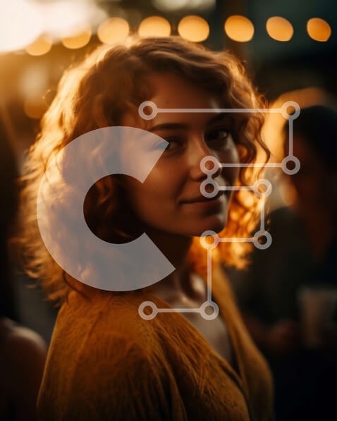 Intra Συλλεκτικό Ξύλινο Παζλ Plywood  4mm - Ζωντανό πάρτι με νεαρή γυναίκα με κίτρινο πουκάμισο Σε Ξύλινο Κουτί - Διαστάσεις Puzzle: 10x10 cm – 25 κομμάτια