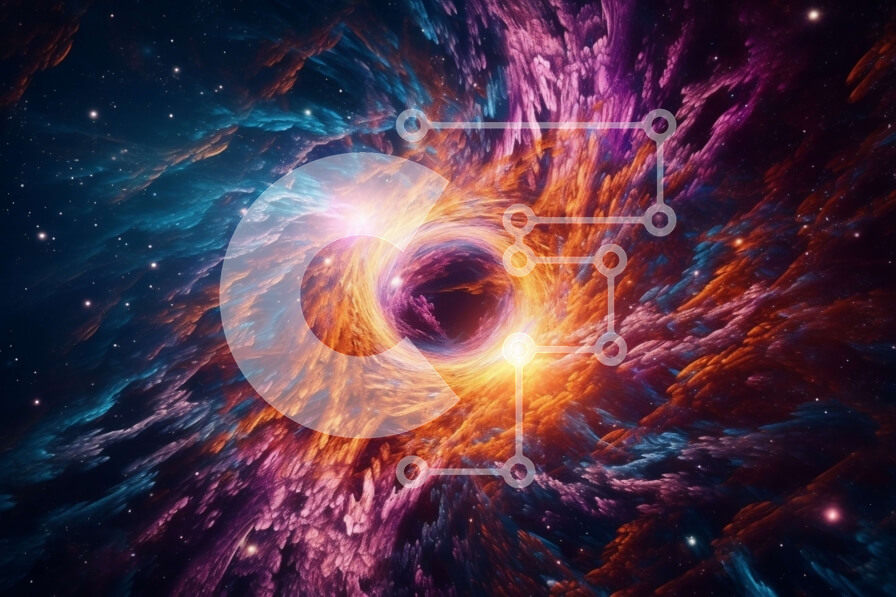 Intra Συλλεκτικό Ξύλινο Παζλ Plywood  4mm - Καταπληκτική εικόνα μιας μαύρης τρύπας στο διάστημα με φωτεινά αστέρια να την περιβάλλουν Σε Ξύλινο Κουτί - Διαστάσεις Puzzle: 10x10 cm – 25 κομμάτια