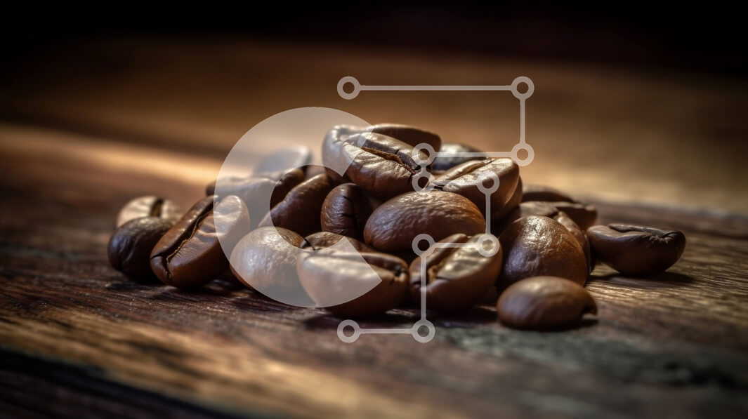 Σετ των 2 Intra Συλλεκτικό Ξύλινο Παζλ Plywood  4mm - Όμορφη νεκρή φύση από κόκκους καφέ σε ένα ξύλινο τραπέζι Σε Ξύλινο Κουτί - Διαστάσεις: 10x10 cm – 25 κομμάτια