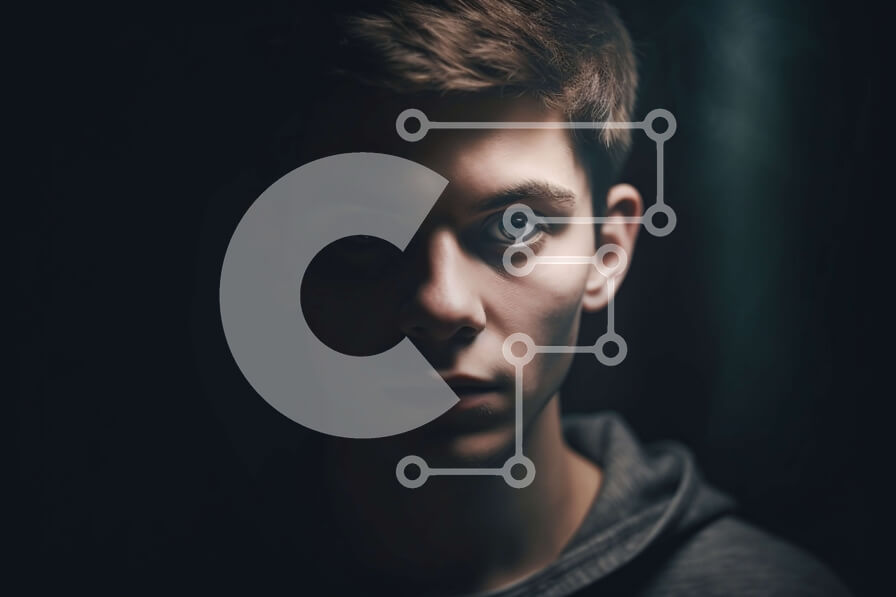 Intra Συλλεκτικό Ξύλινο Παζλ Plywood  4mm - Ασπρόμαυρο πορτρέτο νεαρού άνδρα με κουκούλα Σε Ξύλινο Κουτί - Διαστάσεις Puzzle: 10x10 cm – 25 κομμάτια