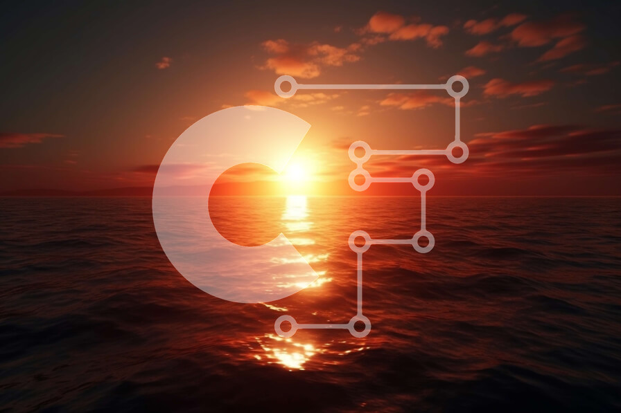 Intra Συλλεκτικό Ξύλινο Παζλ Plywood  4mm - Όμορφο ηλιοβασίλεμα πάνω από τον ωκεανό με τον ήλιο να δύει πίσω από τον ορίζοντα Σε Ξύλινο Κουτί - Διαστάσεις: 10x10 cm – 25 κομμάτια