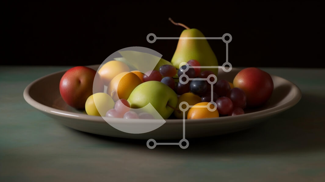 Σετ των 2 Intra Συλλεκτικό Ξύλινο Παζλ Plywood  4mm - Πολύχρωμο και υγιεινό μπολ με μικτά φρούτα Σε Ξύλινο Κουτί - Διαστάσεις: 10x10 cm – 25 κομμάτια