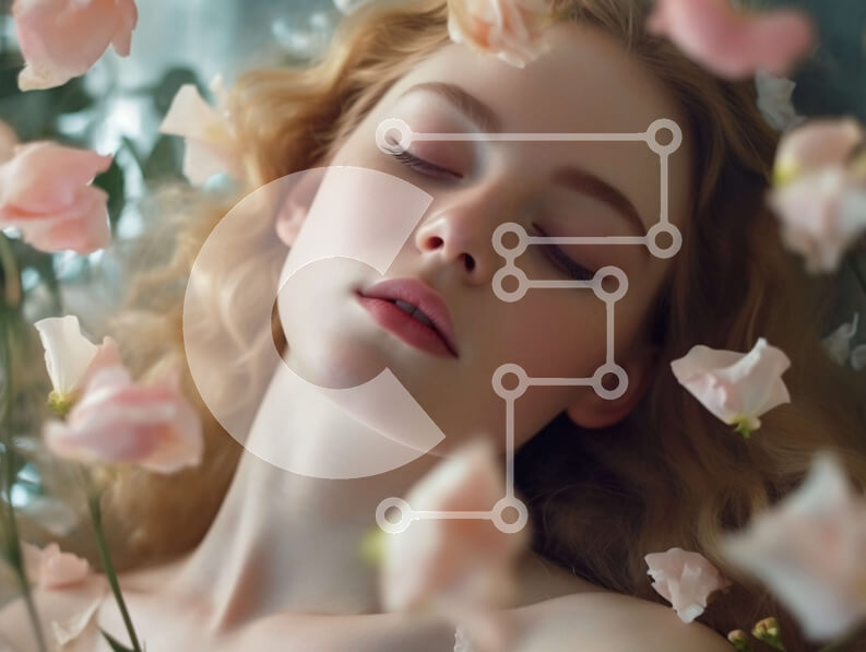 Intra Συλλεκτικό Ξύλινο Παζλ Plywood  4mm - Όμορφη εικόνα γυναίκας με λευκό φόρεμα με ροζ λουλούδια Σε Ξύλινο Κουτί - Διαστάσεις Puzzle: 10x10 cm – 25 κομμάτια