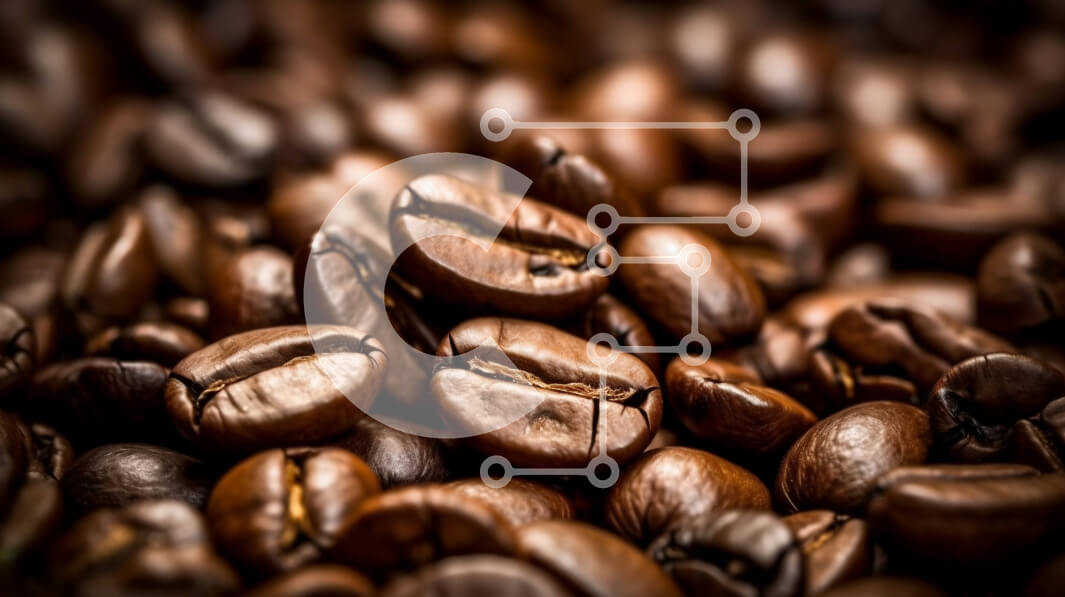 Σετ των 2 Intra Συλλεκτικό Ξύλινο Παζλ Plywood  4mm - Κοντινή όψη των κόκκων καφέ σε σκούρο φόντο Σε Ξύλινο Κουτί - Διαστάσεις: 10x10 cm – 25 κομμάτια