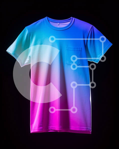 Intra Συλλεκτικό Ξύλινο Παζλ Plywood  4mm - Κομψό πολύχρωμο σχέδιο μπλουζάκι Ombre Σε Ξύλινο Κουτί - Διαστάσεις Puzzle: 10x10 cm – 25 κομμάτια