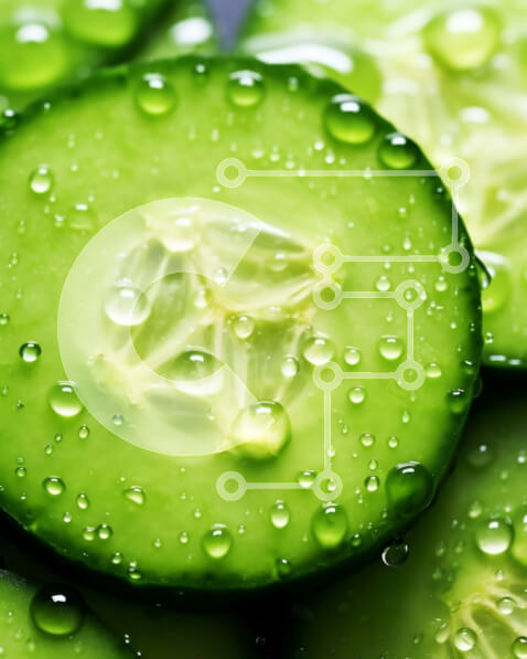 Σετ των 2 Intra Συλλεκτικό Ξύλινο Παζλ Plywood  4mm - Δροσιστική εικόνα από φέτες αγγουριού με σταγονίδια νερού Σε Ξύλινο Κουτί - Διαστάσεις: 10x10 cm – 25 κομμάτια