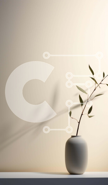 Σετ των 2 Intra Συλλεκτικό Ξύλινο Παζλ Plywood  4mm - Πράσινα φύλλα σε λευκό βάζο σε άδειο ράφι Σε Ξύλινο Κουτί - Διαστάσεις: 10x10 cm – 25 κομμάτια