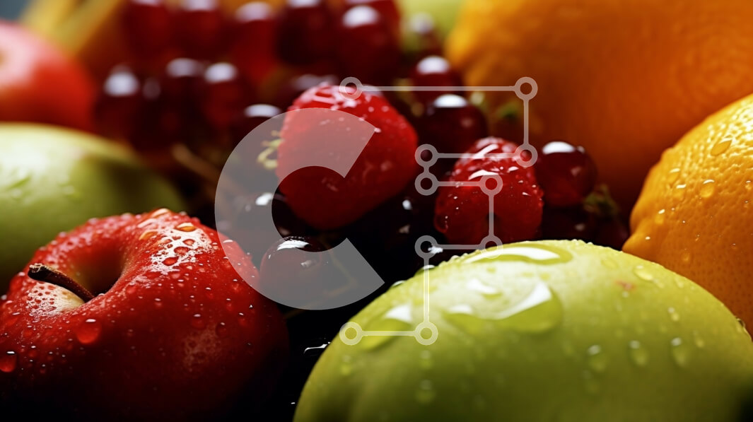 Σετ των 2 Intra Συλλεκτικό Ξύλινο Παζλ Plywood  4mm - Εμφάνιση υγιεινών φρούτων - μήλα, πορτοκάλια, σταφύλια και φράουλες Σε Ξύλινο Κουτί - Διαστάσεις: 10x10 cm – 25 κομμάτια