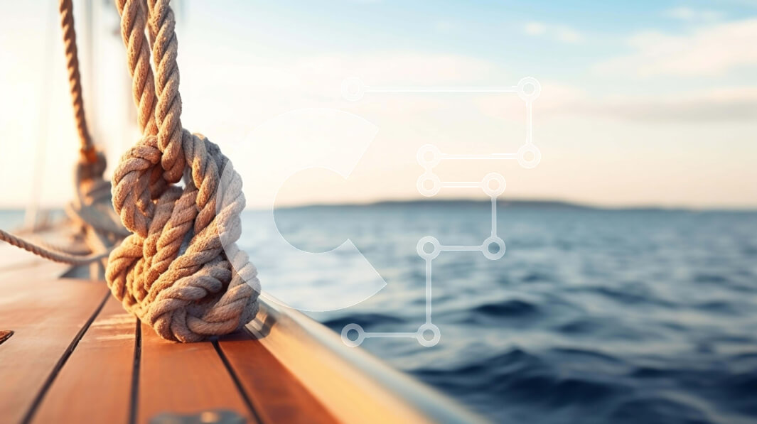 Intra Συλλεκτικό Ξύλινο Παζλ Plywood  4mm - Σχοινί ιστιοφόρου δεμένο στην πλώρη - Ναυτικό θέμα Σε Ξύλινο Κουτί - Διαστάσεις Puzzle: 10x10 cm – 25 κομμάτια