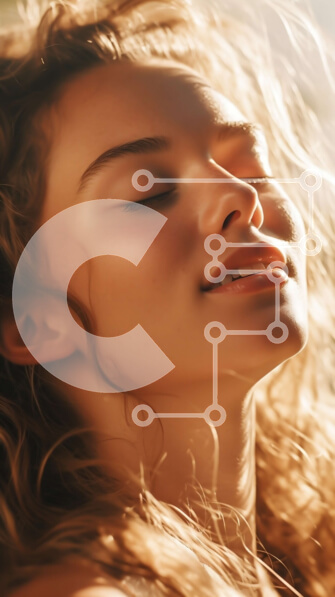 Intra Συλλεκτικό Ξύλινο Παζλ Plywood  4mm - Φωτεινή και χαρούμενη γυναίκα που κοιτάζει ψηλά στον ήλιο Σε Ξύλινο Κουτί - Διαστάσεις Puzzle: 10x10 cm – 25 κομμάτια