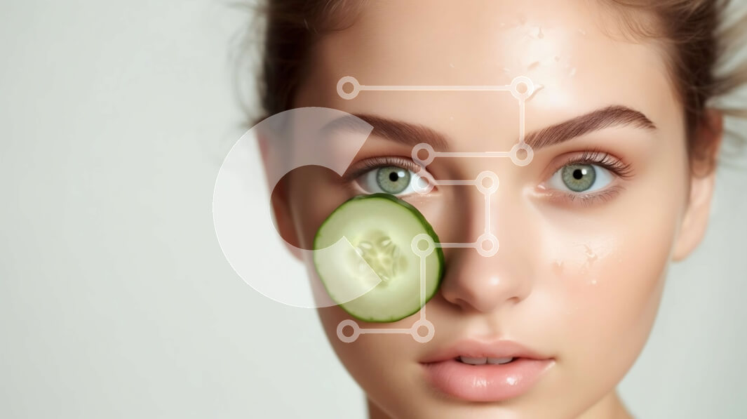 Intra Συλλεκτικό Ξύλινο Παζλ Plywood  4mm - Χαλαρωτική περιποίηση ομορφιάς: Γυναίκα με φέτες αγγουριού στα μάτια Σε Ξύλινο Κουτί - Διαστάσεις Puzzle: 10x10 cm – 25 κομμάτια