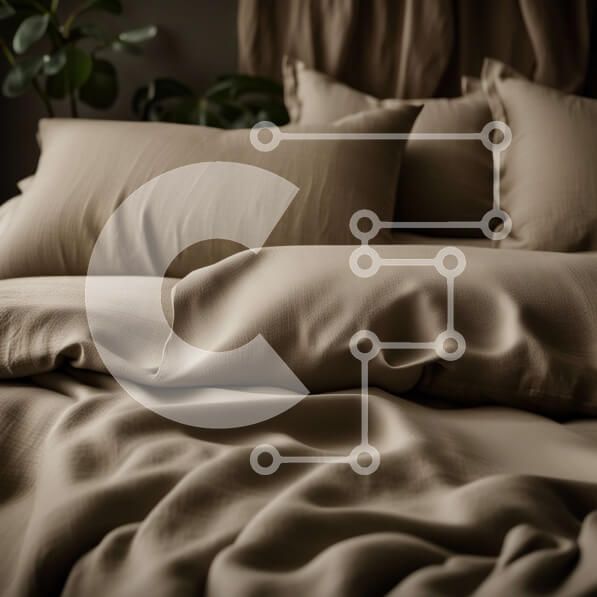 Intra Συλλεκτικό Ξύλινο Παζλ Plywood  4mm - Άνετο κρεβάτι με μπεζ σεντόνια και όμορφα τοποθετημένα μαξιλάρια Σε Ξύλινο Κουτί - Διαστάσεις Puzzle: 10x10 cm – 25 κομμάτια