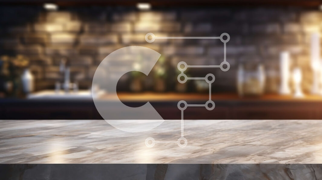 Intra Συλλεκτικό Ξύλινο Παζλ Plywood  4mm - Μαρμάρινος πάγκος με σκούρο πέτρινο τοίχο σε ζεστό και φιλόξενο εσωτερικό Σε Ξύλινο Κουτί - Διαστάσεις Puzzle: 10x10 cm – 25 κομμάτια