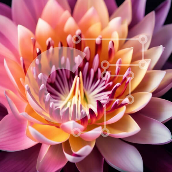 Intra Συλλεκτικό Ξύλινο Παζλ Plywood  4mm - Εκπληκτική κινηματογράφηση σε πρώτο πλάνο ενός ροζ και κίτρινου λουλουδιού νούφαρου Σε Ξύλινο Κουτί - Διαστάσεις: 10x10 cm – 25 κομμάτια