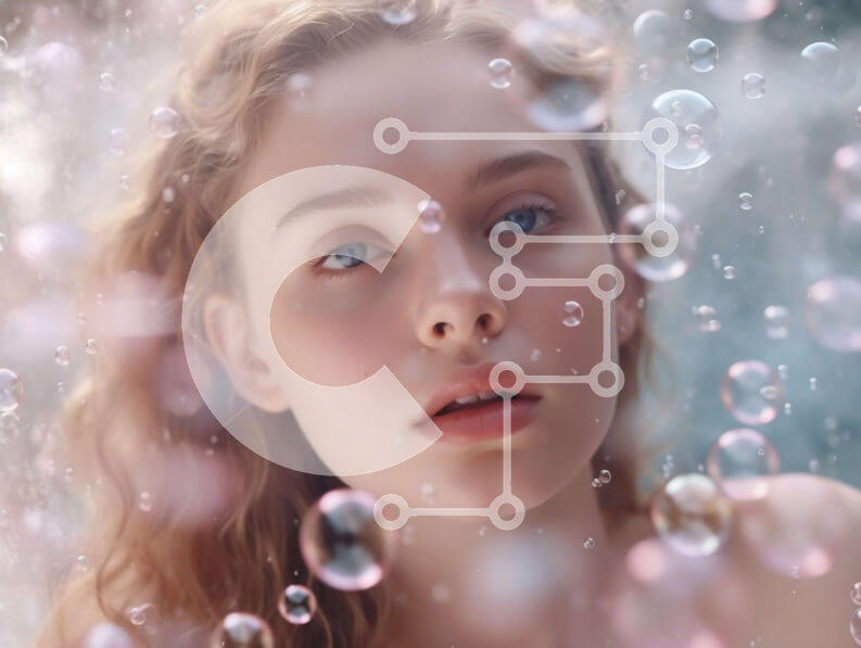 Intra Συλλεκτικό Ξύλινο Παζλ Plywood  4mm - Όμορφη νεαρή γυναίκα με τις φυσαλίδες μπροστά από το παράθυρο Σε Ξύλινο Κουτί - Διαστάσεις Puzzle: 10x10 cm – 25 κομμάτια