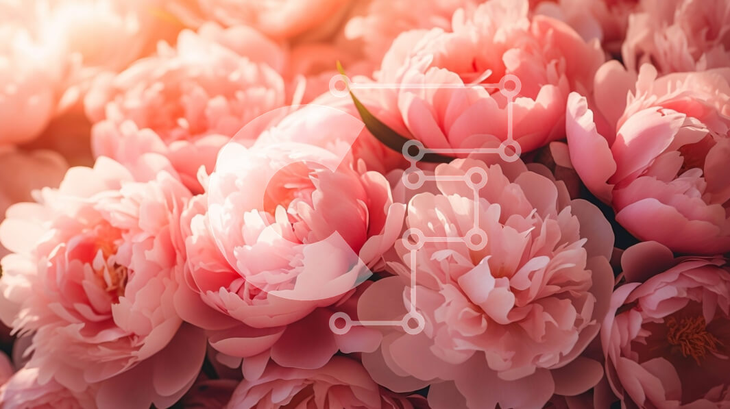 Intra Συλλεκτικό Ξύλινο Παζλ Plywood  4mm - Μπουκέτο με ροζ λουλούδια σε άνθηση με το φως του ήλιου Σε Ξύλινο Κουτί - Διαστάσεις: 10x10 cm – 25 κομμάτια