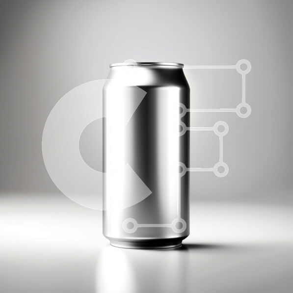 Intra Συλλεκτικό Ξύλινο Παζλ Plywood  4mm - Κομψό και μοντέρνο ασημί κουτί σόδας σε ανοιχτό γκρι φόντο Σε Ξύλινο Κουτί - Διαστάσεις: 10x10 cm – 25 κομμάτια