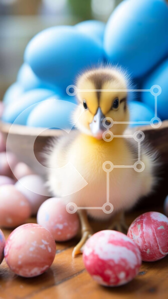 Intra Συλλεκτικό Ξύλινο Παζλ Plywood  4mm - Πάπια και αυγά του Πάσχα Σε Ξύλινο Κουτί - Διαστάσεις: 10x10 cm – 25 κομμάτια