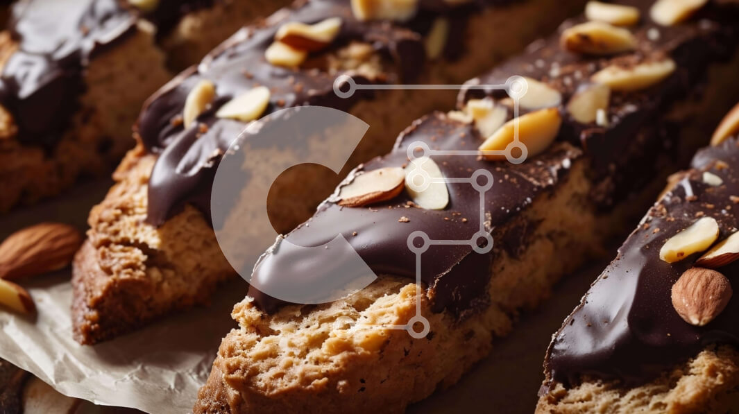 Σετ των 2 Intra Συλλεκτικό Ξύλινο Παζλ Plywood  4mm - Ζαχαροπλαστεία με σοκολάτα με αμύγδαλα και σάλτσα σοκολάτας Σε Ξύλινο Κουτί - Διαστάσεις: 10x10 cm – 25 κομμάτια