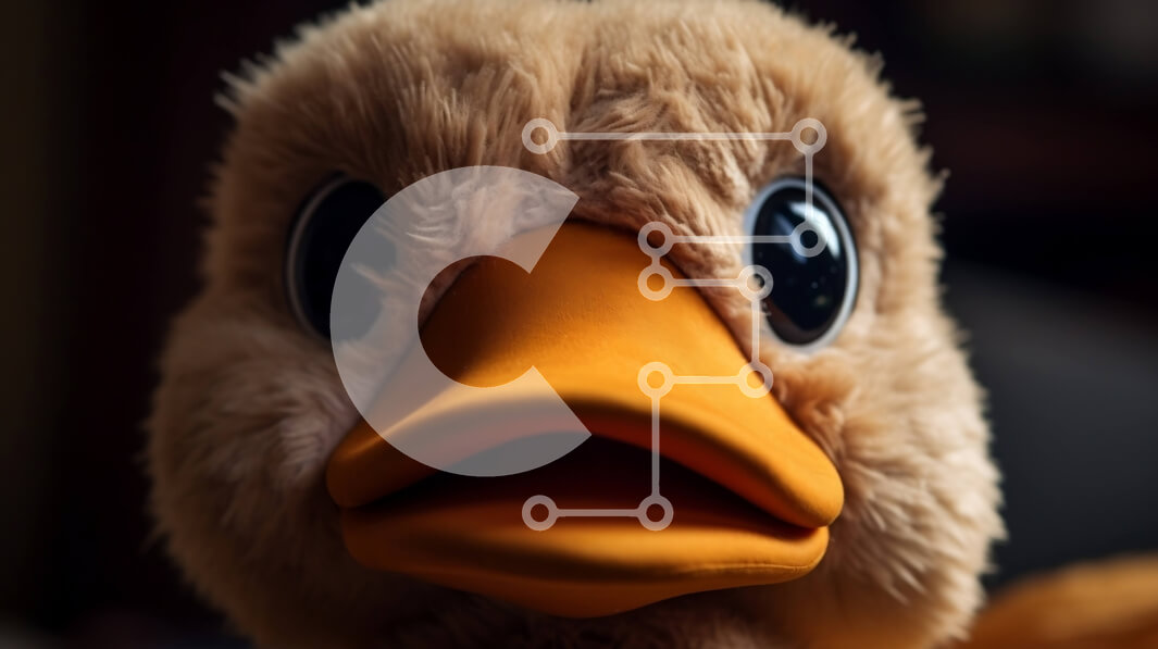 Intra Συλλεκτικό Ξύλινο Παζλ Plywood  4mm - Παιχνίδι γεμιστή πάπιας με ανοιχτό ράμφος και μεγάλα μάτια Σε Ξύλινο Κουτί - Διαστάσεις: 10x10 cm – 25 κομμάτια