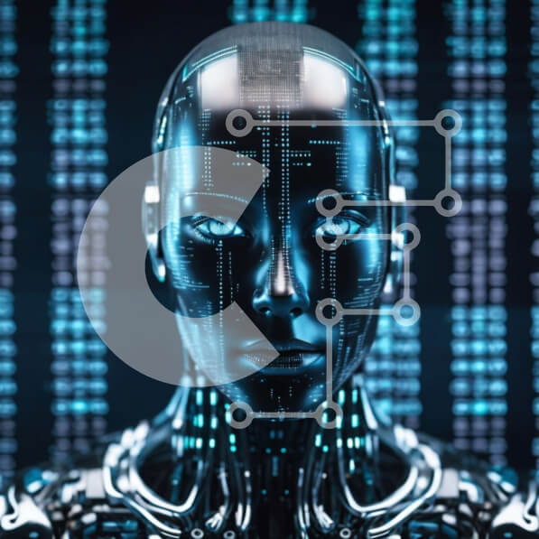 Intra Συλλεκτικό Ξύλινο Παζλ Plywood  4mm - Ρομποτικό ανθρωποειδές με ψηφιακούς αριθμούς και σύμβολα Σε Ξύλινο Κουτί - Διαστάσεις Puzzle: 10x10 cm – 25 κομμάτια