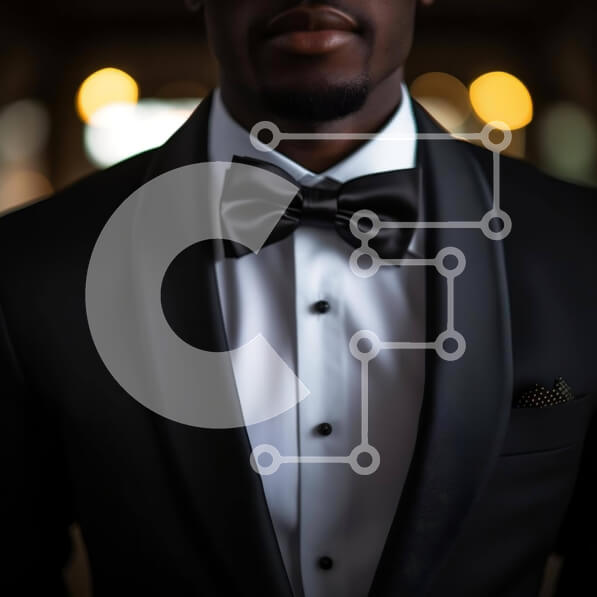 Intra Συλλεκτικό Ξύλινο Παζλ Plywood  4mm - Κομψός Μαύρος με κοστούμι και παπιγιόν Σε Ξύλινο Κουτί - Διαστάσεις Puzzle: 10x10 cm – 25 κομμάτια