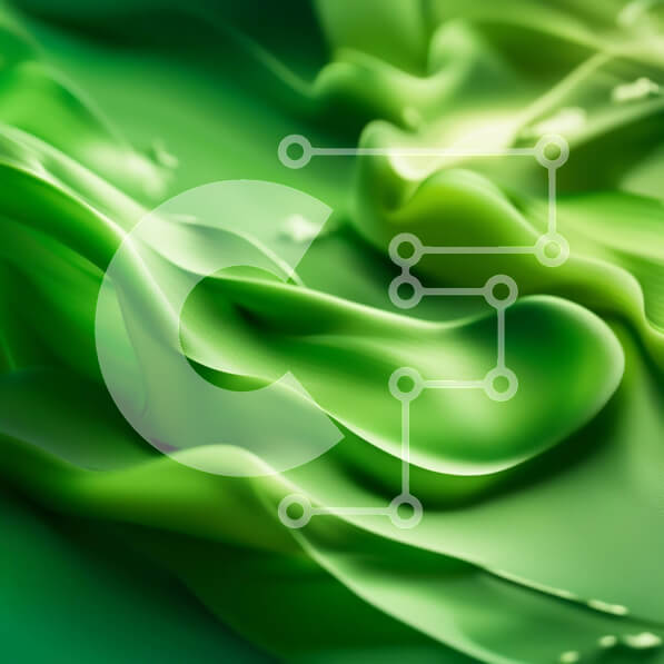 Intra Συλλεκτικό Ξύλινο Παζλ Plywood  4mm - Ζωντανό πράσινο κυματιστό ύφασμα με σταγονίδια νερού Σε Ξύλινο Κουτί - Διαστάσεις Puzzle: 10x10 cm – 25 κομμάτια