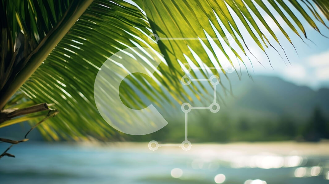 Intra Συλλεκτικό Ξύλινο Παζλ Plywood  4mm - Φοίνικας που μεγαλώνει έξω από το νερό με θέα στο βουνό Σε Ξύλινο Κουτί - Διαστάσεις: 10x10 cm – 25 κομμάτια