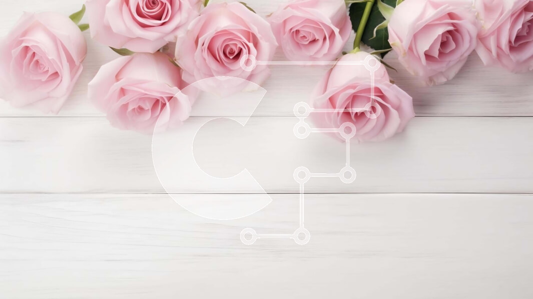 Intra Συλλεκτικό Ξύλινο Παζλ Plywood  4mm - Μπουκέτο με ροζ τριαντάφυλλα σε λευκό ξύλινο τραπέζι Σε Ξύλινο Κουτί - Διαστάσεις Puzzle: 10x10 cm – 25 κομμάτια